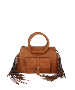 Satchel Top Handle Purse for Women Bag CQF009 BROWN